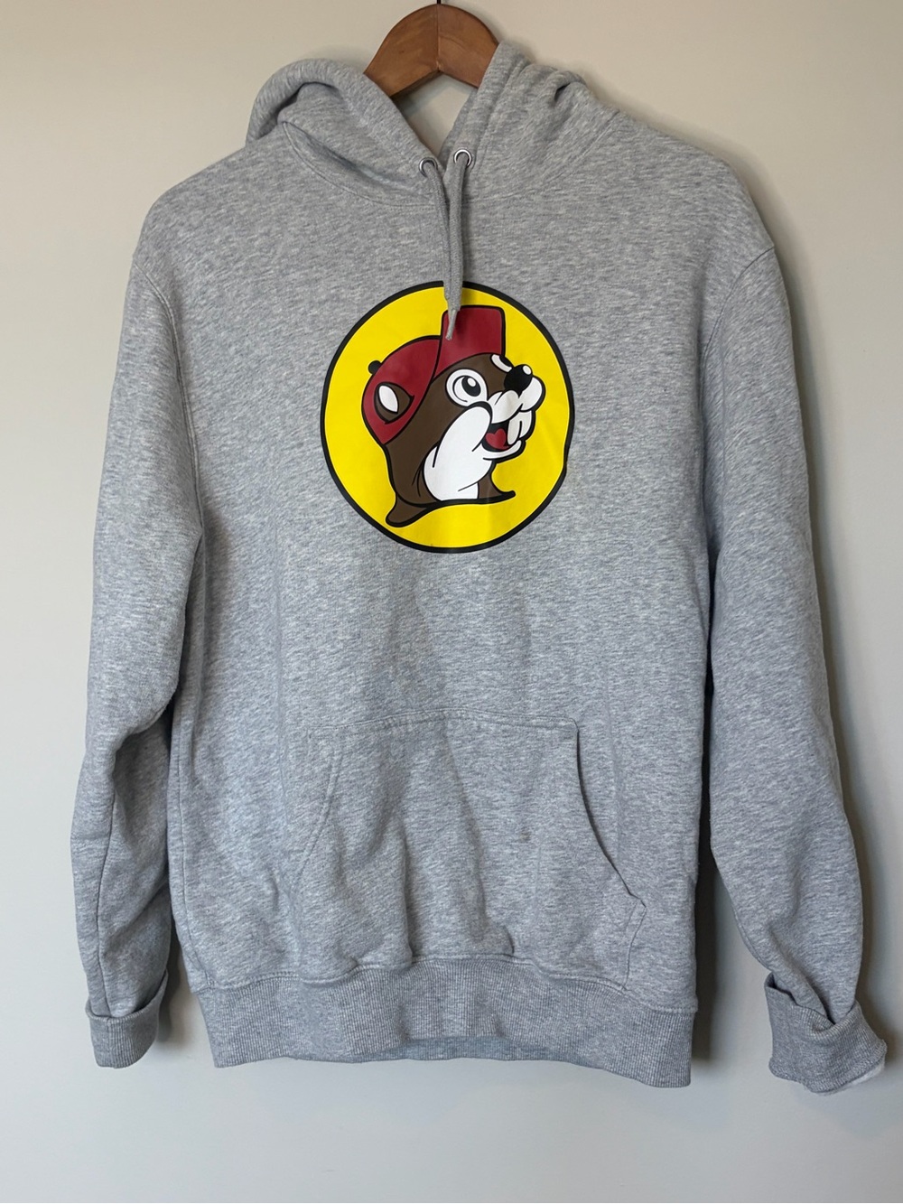 Buc-ee's Gray Logo Hoodie - Women's Pullover Sweatshirt Medium